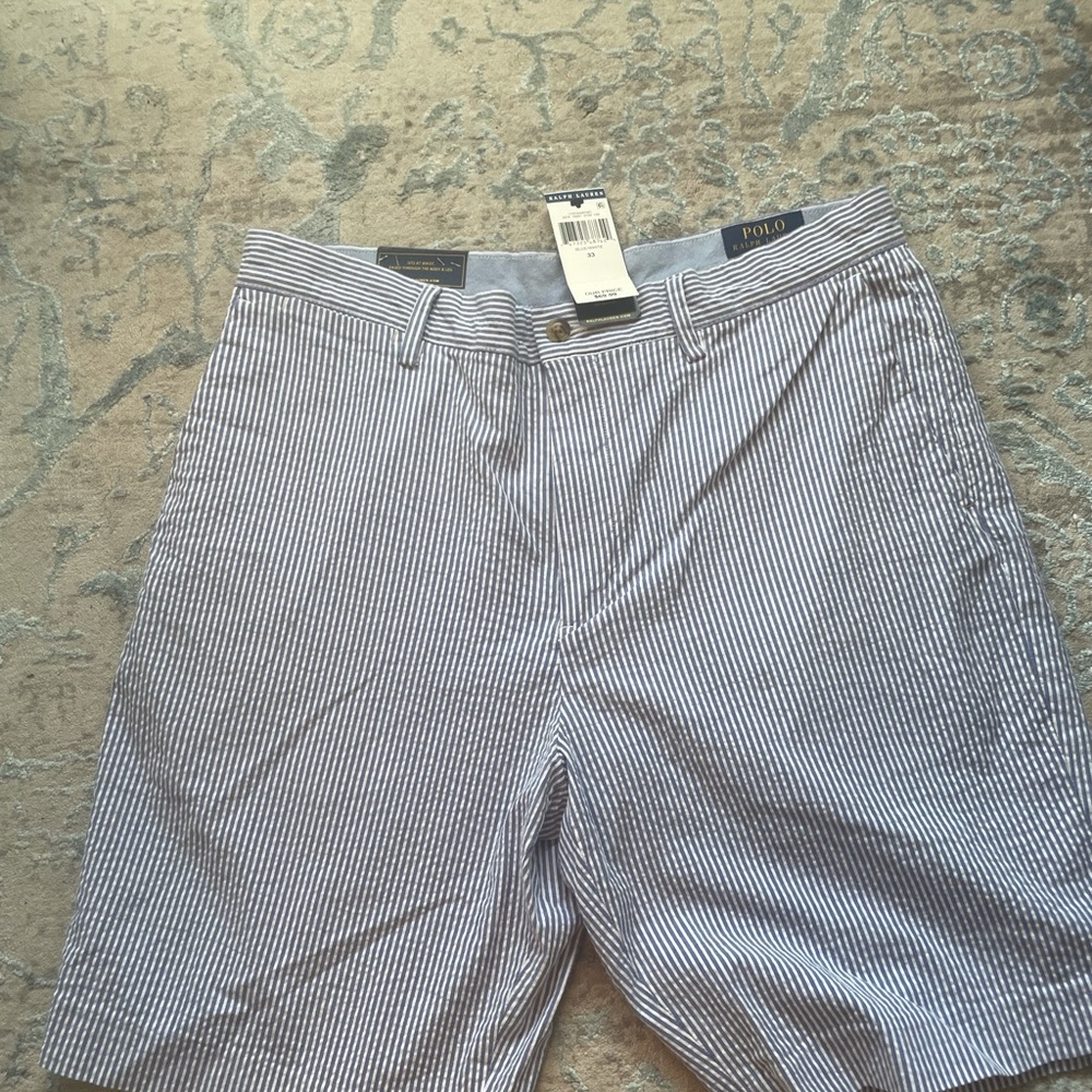 Men’s polo seersucker shorts NWT